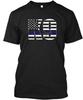Флаг Police K9 Thin Blue Line - Футболка Изготовлено в США Размеры от S до 5XL Унисекс футболка