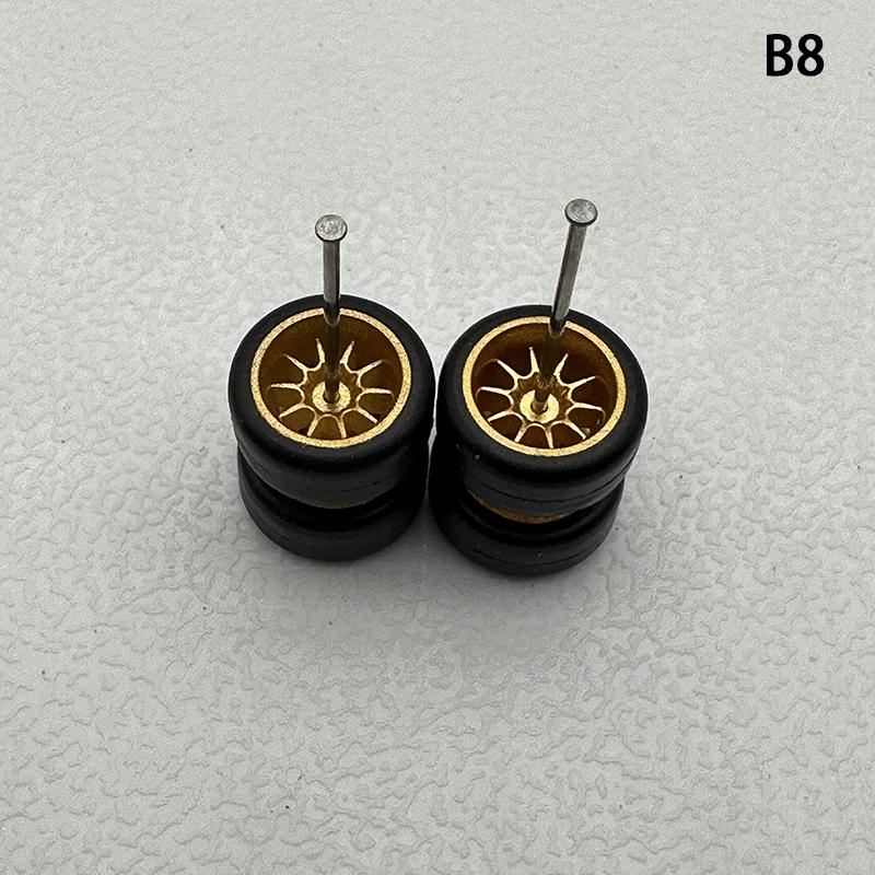 Инновационные ABS Основные Модифицированные Детали Игрушка-Транспорт Для Hotwheels Tomica Mini Gt 1 Комплект 1/64 Модель Автомобиля Колеса С Резиновыми Шинами