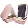 Travel Makeup Bag with Led  Small Makeup Organizer with Light Pink Beautifect Box Portable Makeup Bag Make Up Case