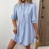 Женское летнее женское платье-рубашка в вертикальную полоску