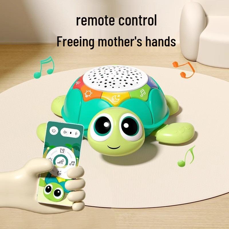 Multifunctional Baby Toy: Crawling Turtle with Lights, Music, & Soothing Projection for Educational Early Learning