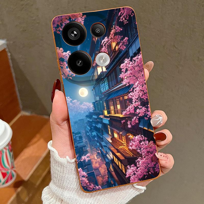 Чехол с принтом Пляж Побережье для Xiaomi 13T Pro Redmi Note 15 Pro 4G Redmi Note 14 13 Pro+ 5G Силиконовый чехол с кожаной текстурой