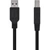 AISENS A105-0445 USB 3.0 Printer Cable Type A/MB/M, Black, 3.0 M