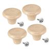 Universal Pot Lid Knob, Wooden Replacement Knob, 45x29mm, for Pot Lids, Pack of 4