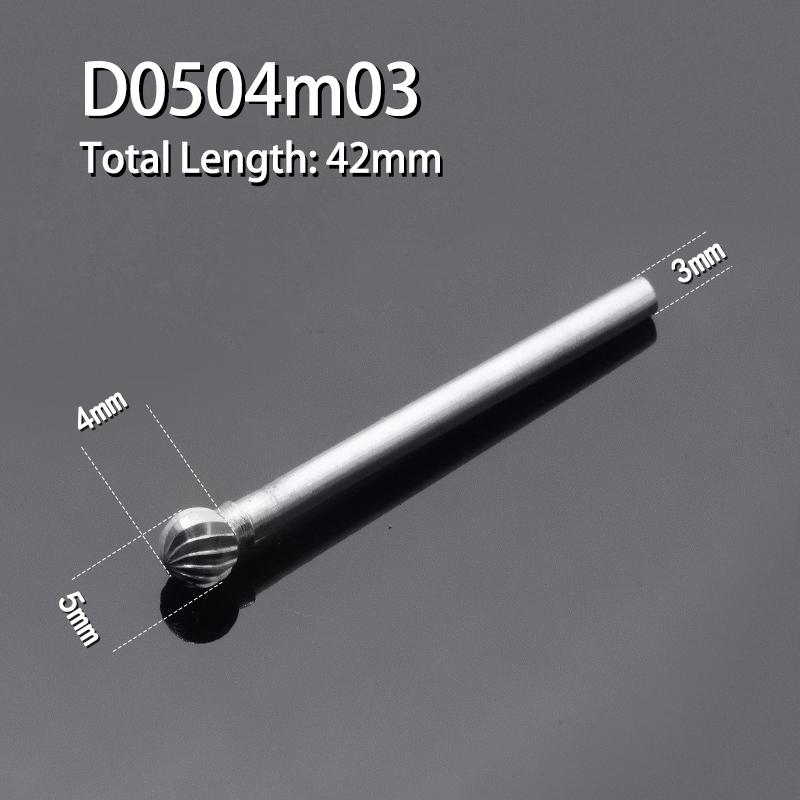 Круглый напильник из сплава YG8, 1 шт., круглый D-образный, с одним шлицем, шлифовальная головка из вольфрамовой стали для резьбы по дереву, фреза из твердого металла 3–16 мм