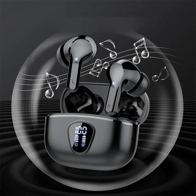 Новые беспроводные наушники Hi-Fi стерео с ENC шумоподавлением, 48 часов работы, светодиодный дисплей, IP7 водонепроницаемые