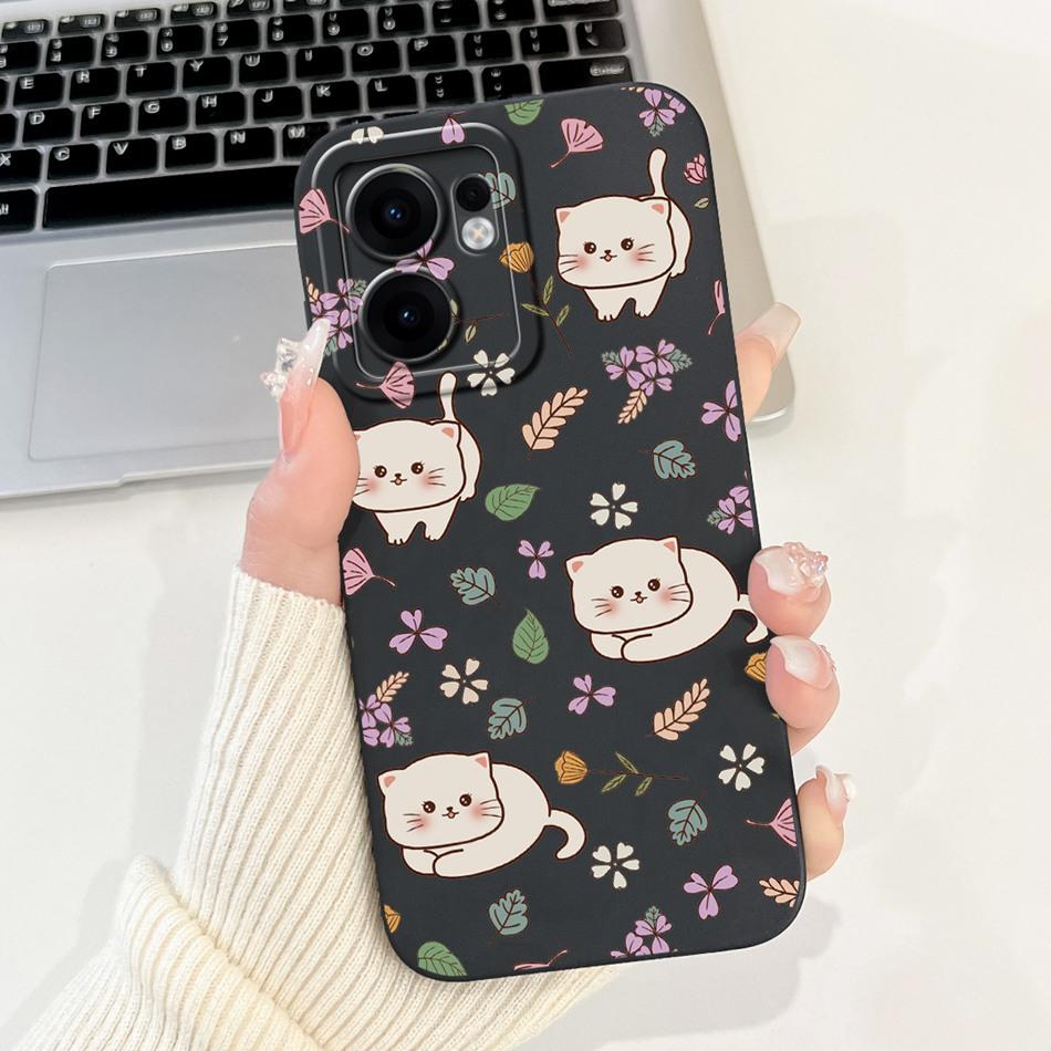 Для OPPO Reno13 F 4G 5G Reno13 Pro Милый Мультяшный Космический Кот Чехол для Телефона Reno 13F 13 13Pro Мягкий Силиконовый Ударопрочный Чехол