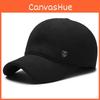 Color Solid Simple Middle Aged Warm Windproof Baseball Cap For Autumn Winter And