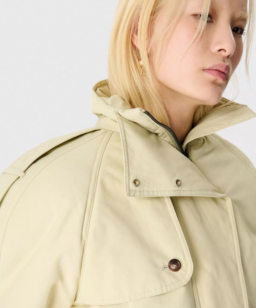 Marine Serre (U) Regenerated Gabardine Twill Bomber Jacket Light Beige Regenerated Gabardine Twill Bomber Jacket Bg10 Light Beige