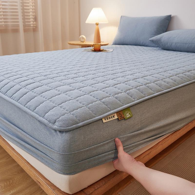 Хлопок, стираный хлопок, хлопковая постель, хлопковая шапочка, матрас, чехол для кровати, фиксированный нескользящий чехол, защитный чехол, полный комплект, пылезащитный чехол