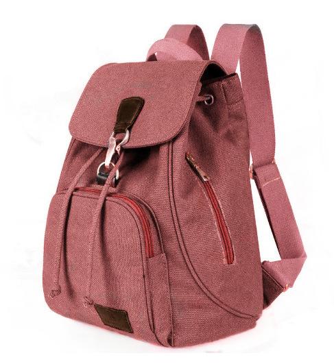 Vintage Canvas Bag Cool Trendy Casual Backpack Women'S Ultra-Light Outdoor Travel Backpack College Student Schoolbag