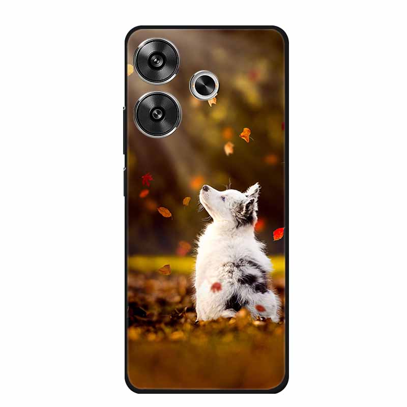 Phone Case For Xiaomi Poco M6 4G Back Cover Case Shockproof Black Silicone Soft Funda For Poco M6 Case PocoM6 M 6 6.79" Coque