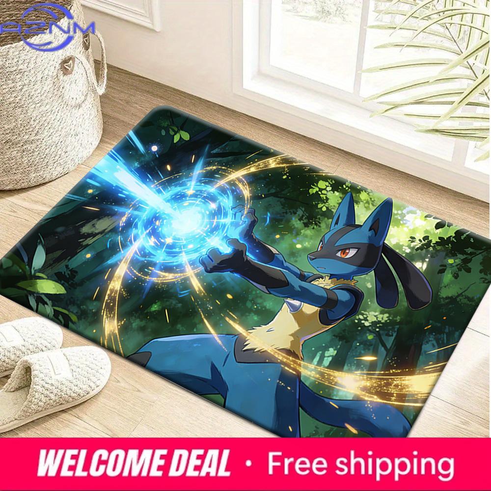 Pokemon Lucario Aura Sphere Print Non-Slip Floor Mat Doormat