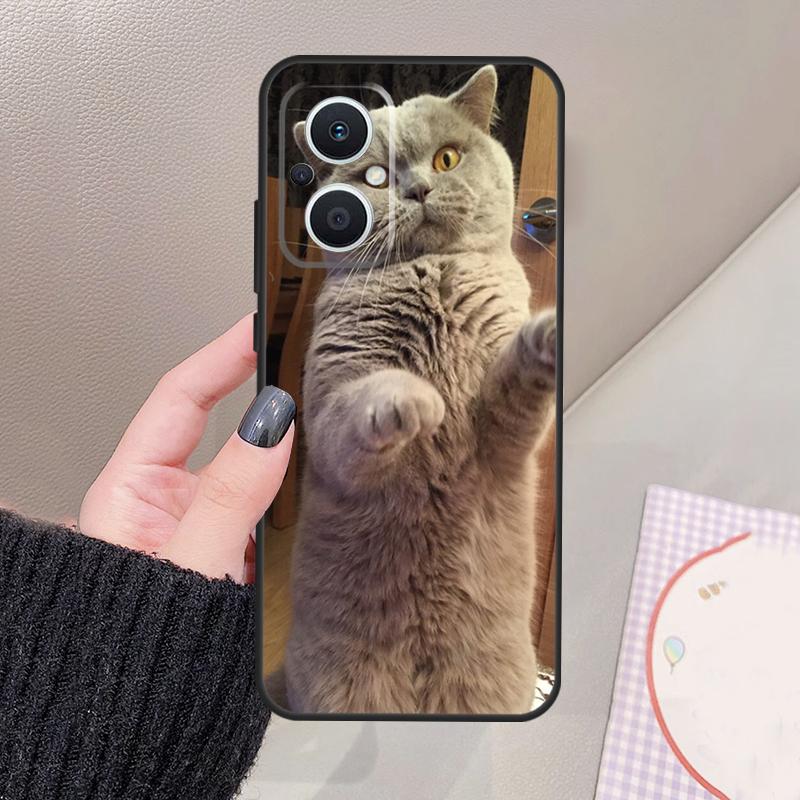 Чехол для кошки Британская короткошерстная для OPPO Reno 12 14 13 11 10 Pro 11F 12F 13F 14F 7 8 Lite Чехол OPPO Find X6 X5 X8 X9 Pro