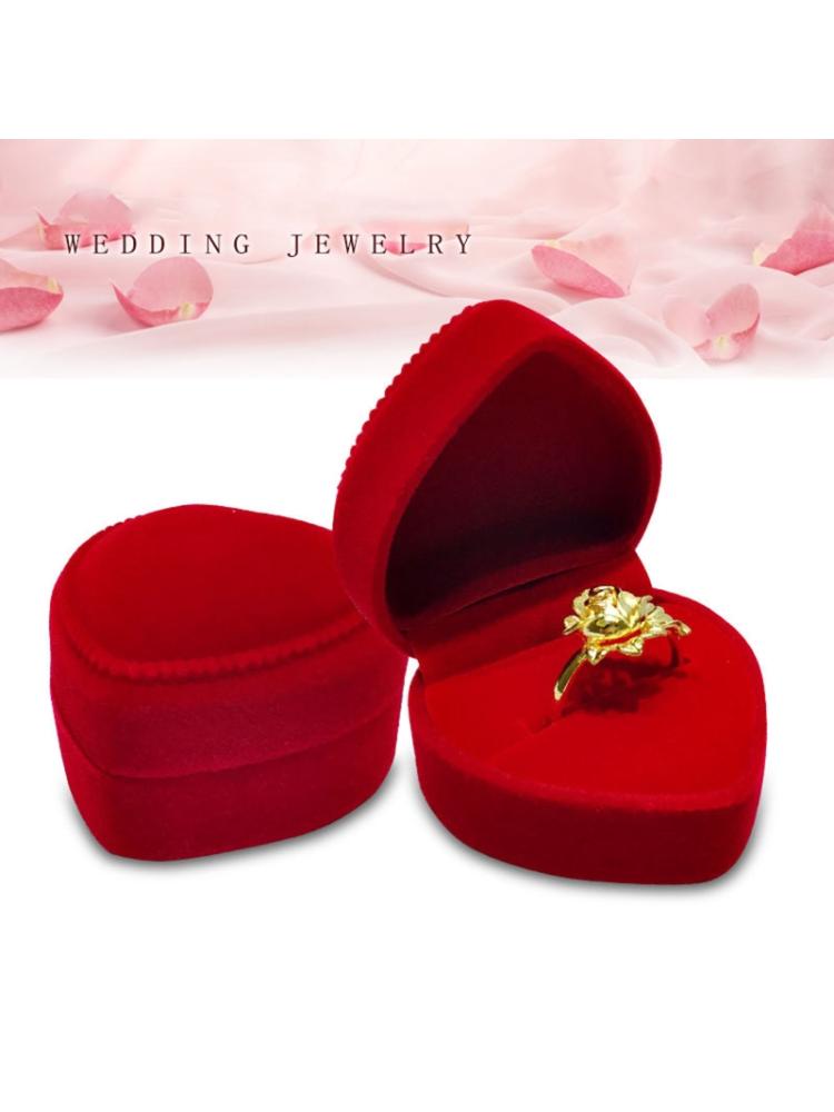 Красная шкатулка для одного кольца Love, шкатулка для подвески, органайзер для колец, ювелирных изделий, подарков, хранения для свадебного предложения, церемонии помолвки