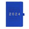 Faux Leather Cover 2024 Planner Notebook 12 Monthly Weekly Agenda Notebook with Elastic Closure Pen Loop Series