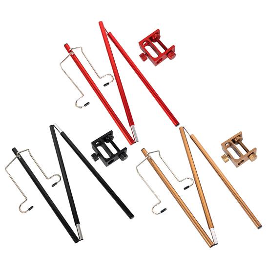 Держатель для светильника Двойные крючки Настольные регулируемые складные портативные подвесные светильники Алюминиевый сплав Высокая твердость Вешалка для кемпинговой лампы на открытом воздухе