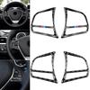 2pcs/Set Car Steering Wheel Button Frame Cover Trim Carbon Fiber Interior for BMW 1 2 3 4 Series F20 F21 F30 F32 F34 Auto Parts