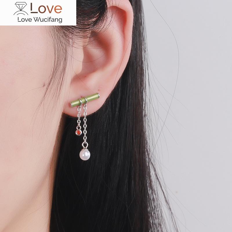 Новые трендовые корейские свежие асимметричные моделирующие серьги-подвески с симпатичным жемчугом для женщин в винтажном стиле для пожилых людей