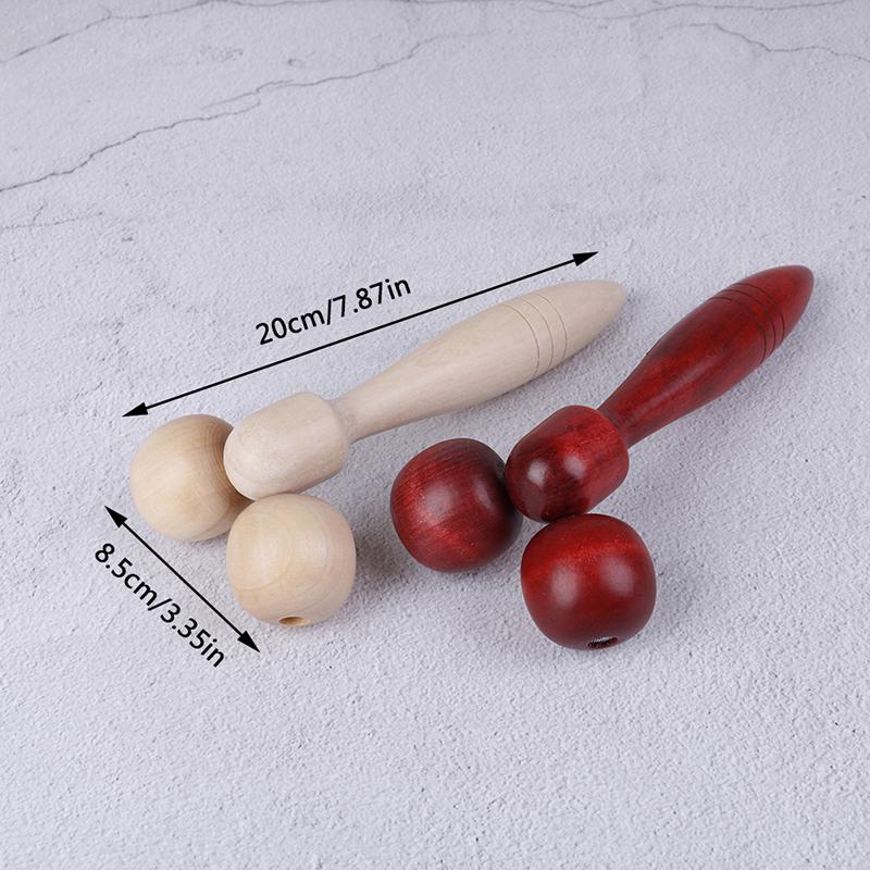 Деревянный роликовый ролик для глаз и лица, уход за здоровьем, массажер из первичного дерева для похудения, расслабляющий массажер для шеи