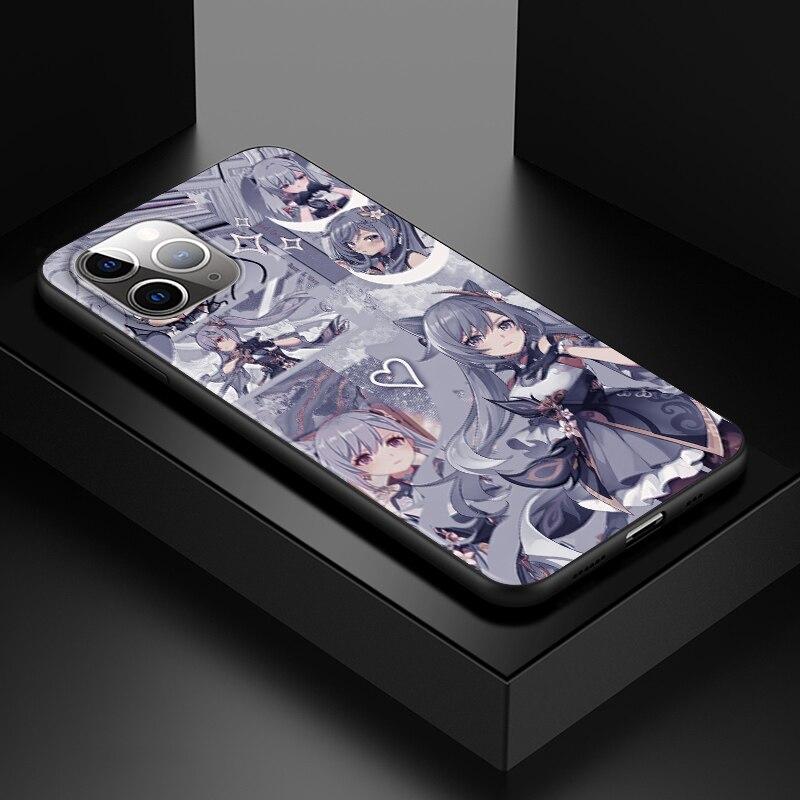 Genshin Impact для Apple iPhone 13 12 11 SE XS XR X 7 8 6 5 S mini Plus Pro MAX 2020, мягкий черный чехол для телефона