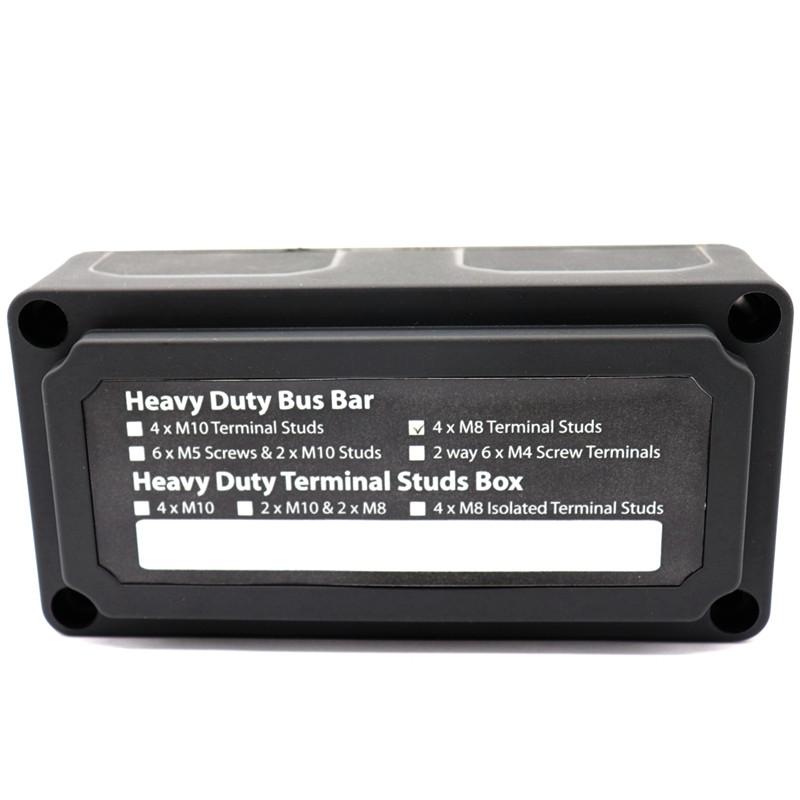 Шины DC 48 В 300 А 4-х автомобильный автобусный лодочный распределительный щиток с 4xM8 клеммами для спаржи, транспортного средства, грузовика, автофургона, кабельный органайзер