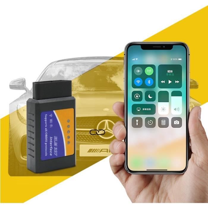 OBD WiFi OBD2 Mini Adaptateur Sans-Fil Scanner Code de Défaut pour Véhicule Mini Outils - Подключение через Wi-Fi по телефону ( iPhone
