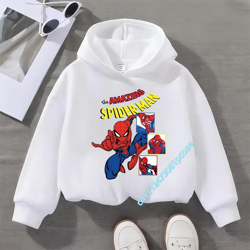2026 New Winter-Spring Long-Sleeved Superhero Children's Sweatshirt for Boys, Girls' Casual Top with Cartoon Print