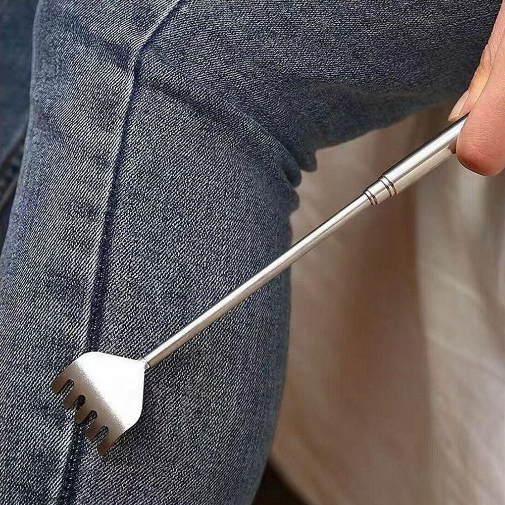 Hot Stainless Steel Back Itch Scratcher Telescopic Pocket Size Massage Tool Handy Health Care