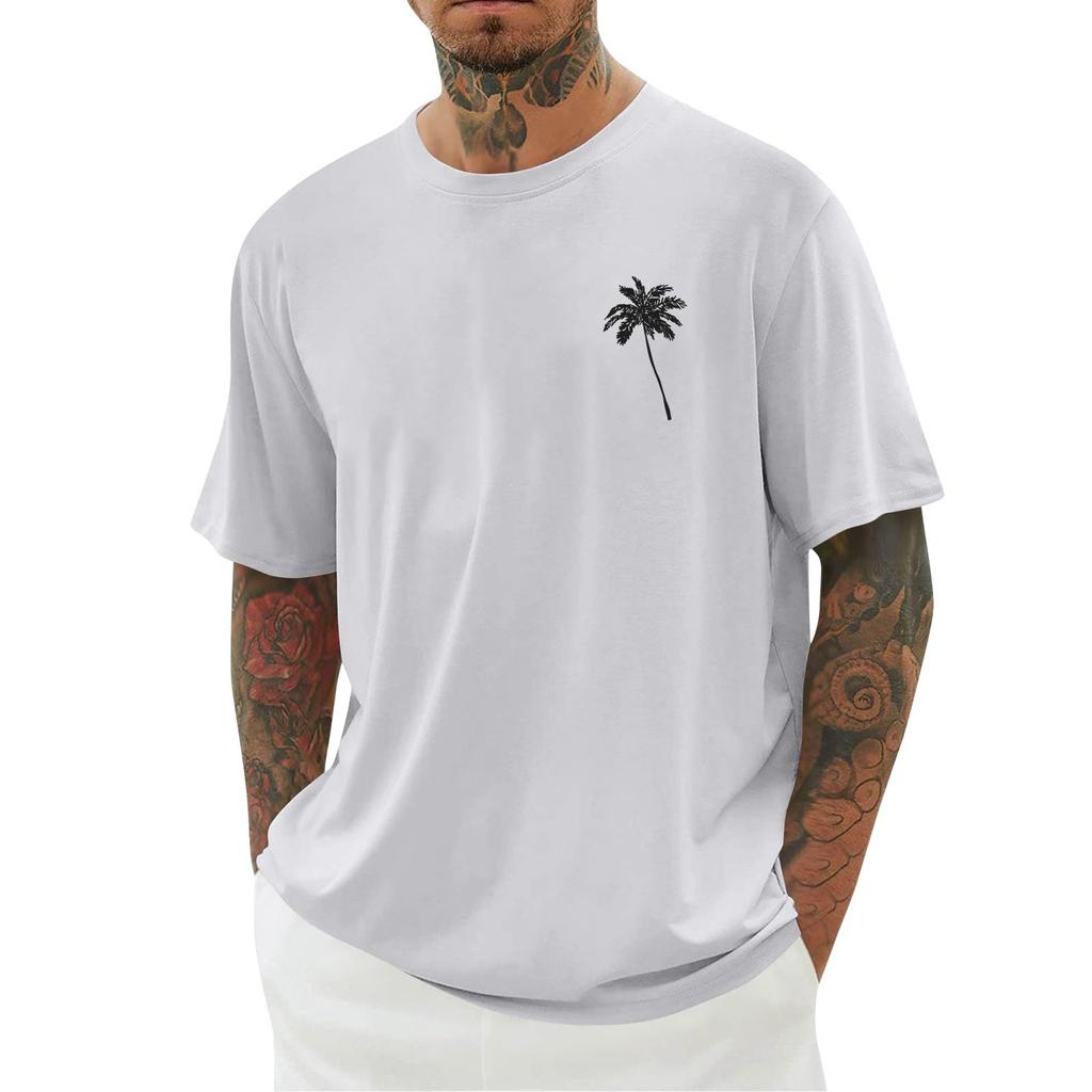 Men's Hawaii Printed T-Shirt Men's Loose Casual Short Sleeve Top