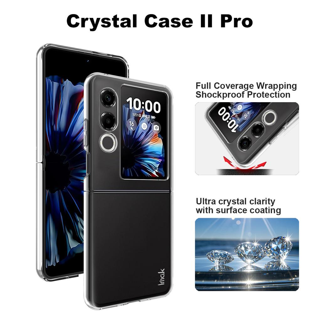 Для Nubia Flip 2 5G Чехол для телефона IMAK Wings II Износостойкий Кристально Прозрачный Чехол Pro