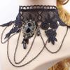 Steampunk Gothic Necklace Vintage Tassel Punk Retro Necklace Black Lace Choker  Jewelry Gift