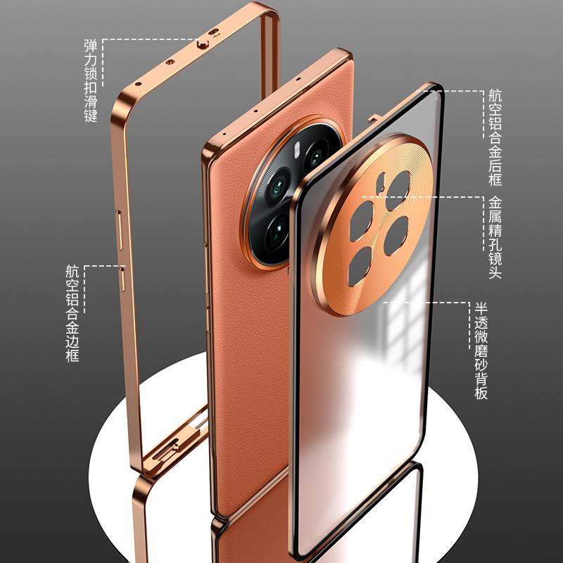 For Realme GT5 Pro Case Aluminium Alloy Metal Frame Case For Realme GT 5 Pro 5G Matte Clear Phone Acrylic Back Cover Bumper