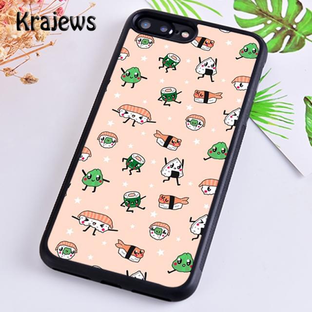 Krajews Kawaii Sushi Pattern Phone Case Cover For IPhone 18 17 Air 16 15 14 plus 11 12 13 pro max coque Shell Fundas