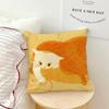 Cute Cartoon Cat Art Cushion Cover Comfortable Soft Pillow Case for Sofa Living Room Home Office Decor Protective Covers