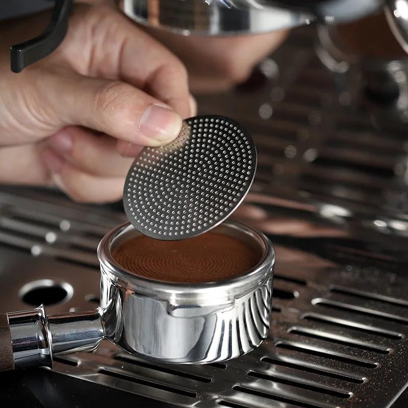51/53/58mm Reusable Coffee Puck Screen Stainless Steel Double Layer Fine Filter Screen Espresso Accessories KFGL02