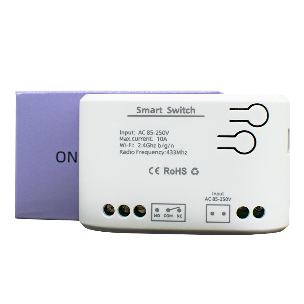 1-канальный беспроводной Wi-Fi модуль-переключатель DC7-32V AC85-250V 2200 Вт Радиочастотный приемник 10А Умный пульт дистанционного управления для Alexa Google