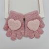 Kids Gloves Cartoon Heart Shape Decoration Baby Boys Girls Warm Gloves