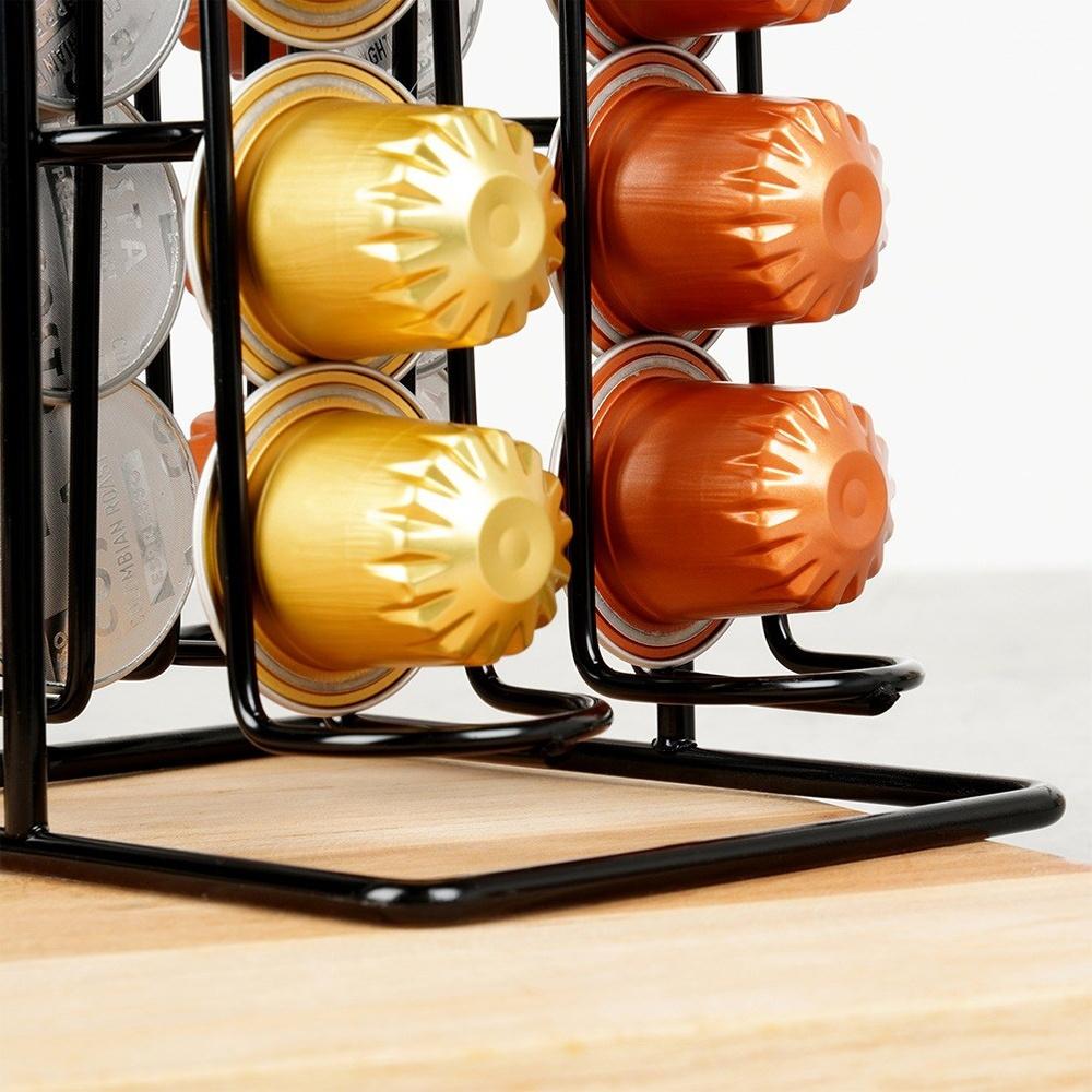 Подставка для кофейных капсул Nespresso, металлическая, черная, 30 см