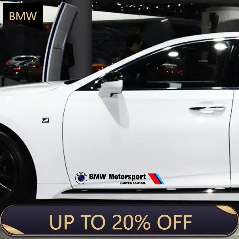 For BMW 2PCS Car Logo Door Side Sticker Creative Auto Body Decals Waterproof Decor Sticker For BMW 320i 325i 320Li 325Li 330Li X