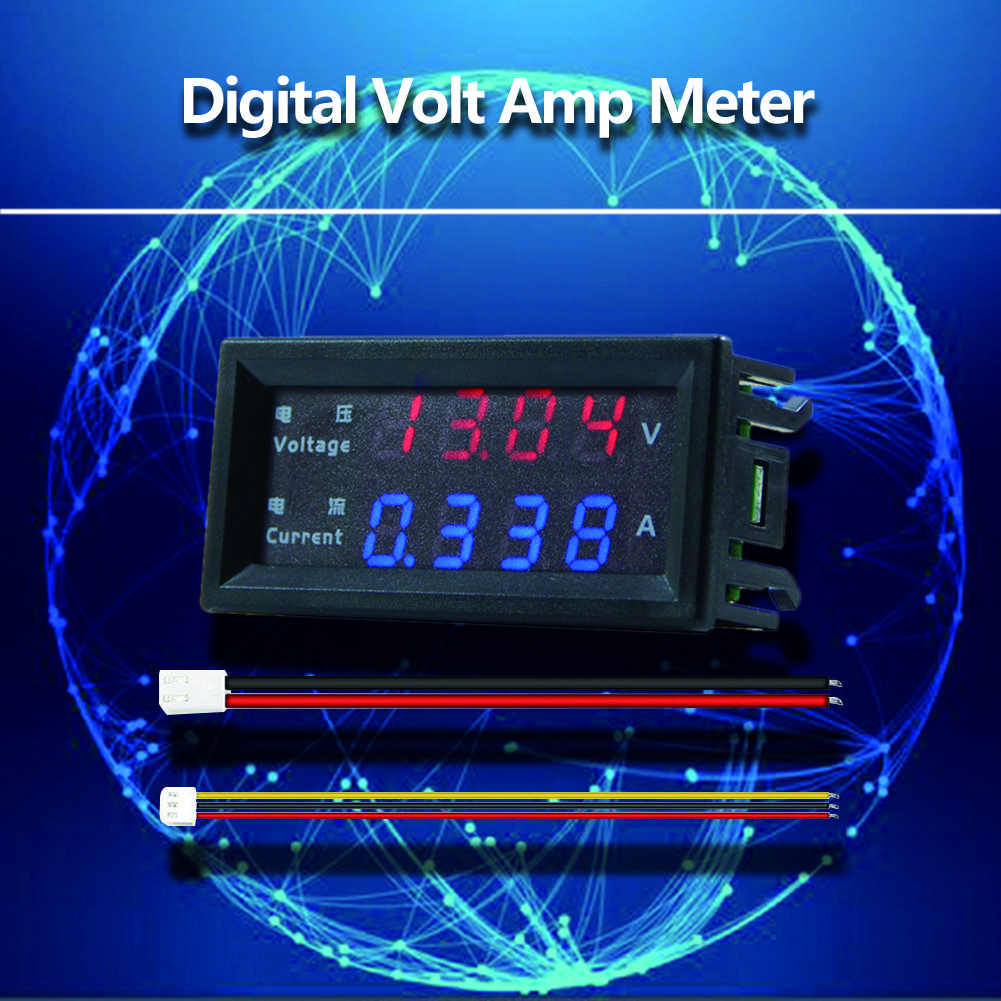 DC 100V 200V 10A Вольт Ампер Тестер Панельный Измеритель 0,28 Дюйма Светодиодный Дисплей Электронный Цифровой Вольтметр Амперметр Напряжение АМП Метр Тестер
