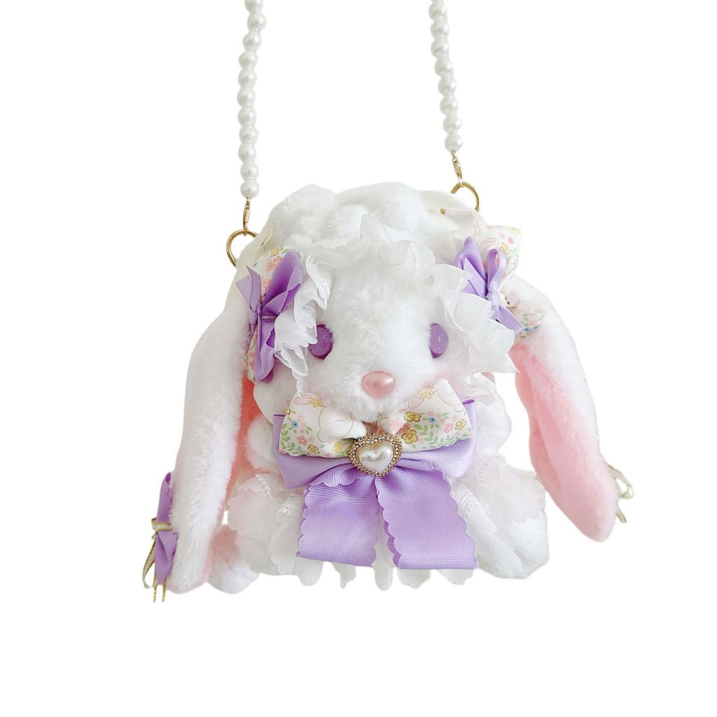 Лолита бант вислоухий кролик счастливый мешок милый мягкий сестринский жемчужный шнурок сумка-мессенджер для хранения