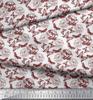 Soimoi Poly Crepe Fabric Butterfly & Peony Floral Printed Craft Fabric by the metre 42 Inch