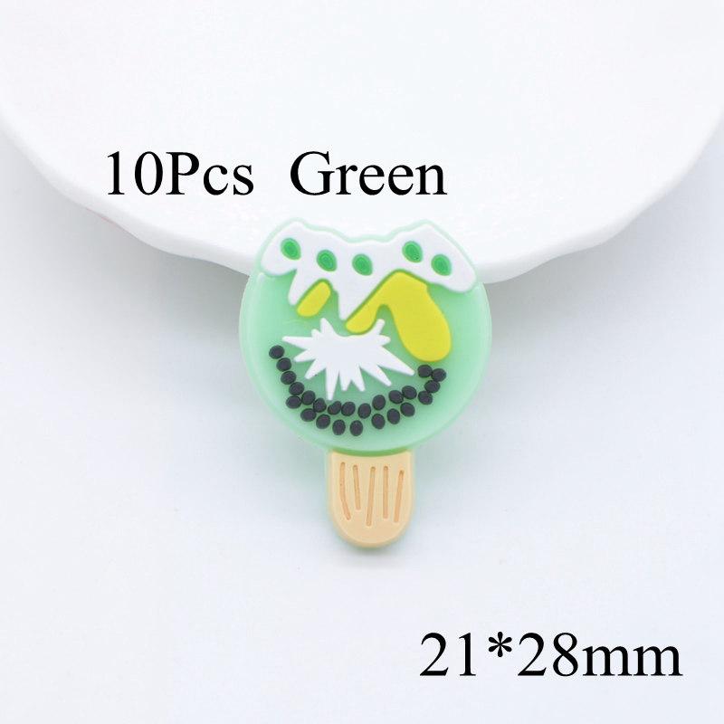 10Pcs Cartoon Fruit Ice Cream Food Figurines Flatback Scrapbooking Ornamnet Patches Accessories DIY Crafts Supplies