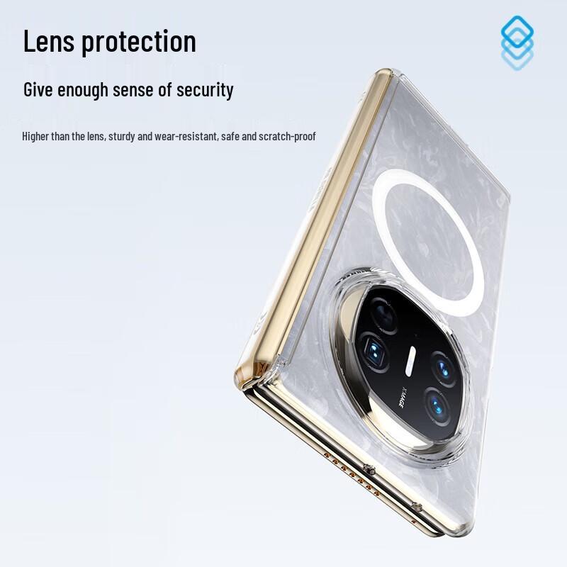 Прозрачный магнитный складной чехол для телефона Huawei Mate X6