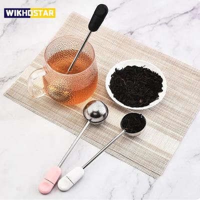 Заварщик для чая из нержавеющей стали 304, креативный вращающийся сферический ситечко для чая с ручкой, набор чайных фильтров в форме совка, чайные аксессуары