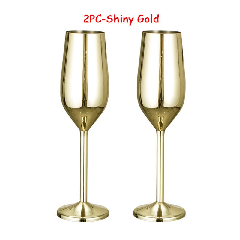 2Pcs Wine Party Champagne Coupes Cocktail Glass Champagne Flutes Wine Cup Goblet Plating Beer Rose Gold Glass Whiskey Cups