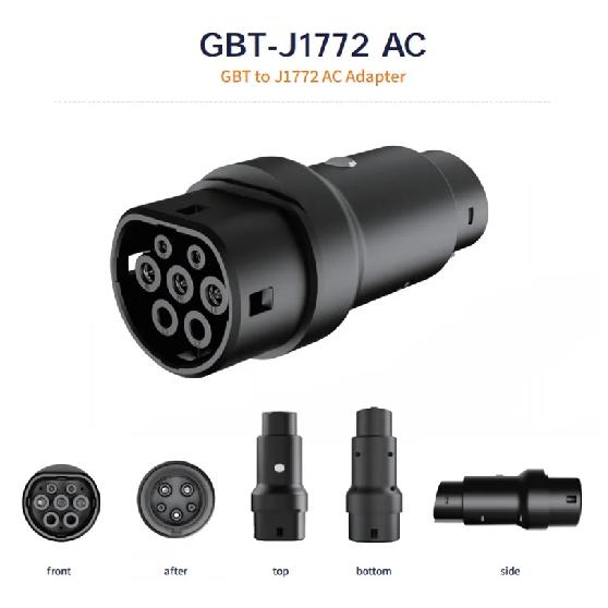 GB/T to Type 1 EV Charger AC Adapter GBT to J1772 Converter 32A 7.2kW UL Certified for Charging J1772 Electric Car Adaptor