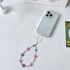 Anti-lost Starfish Phone Case Lanyard Short Colorful Ball Beaded Phone Strap  Female Lady Girl
