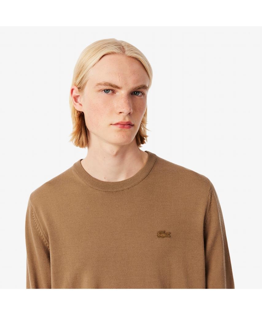 LACOSTE Men'S Merino Wool Crew Neck Sweater Ah1969-55N Dpc